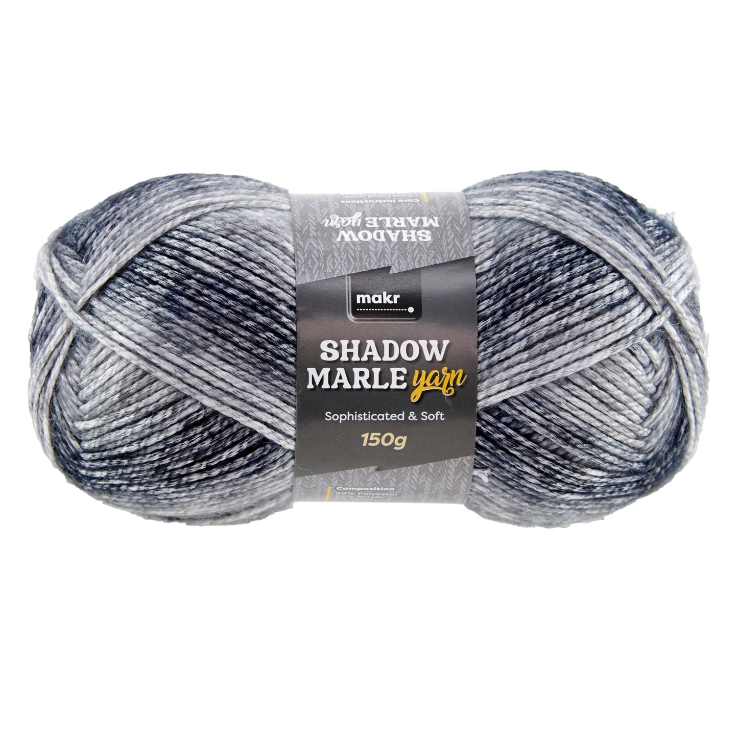 Makr Shadow Marle Crochet & Knitting Yarn, 150g Polyester Blend Yarn