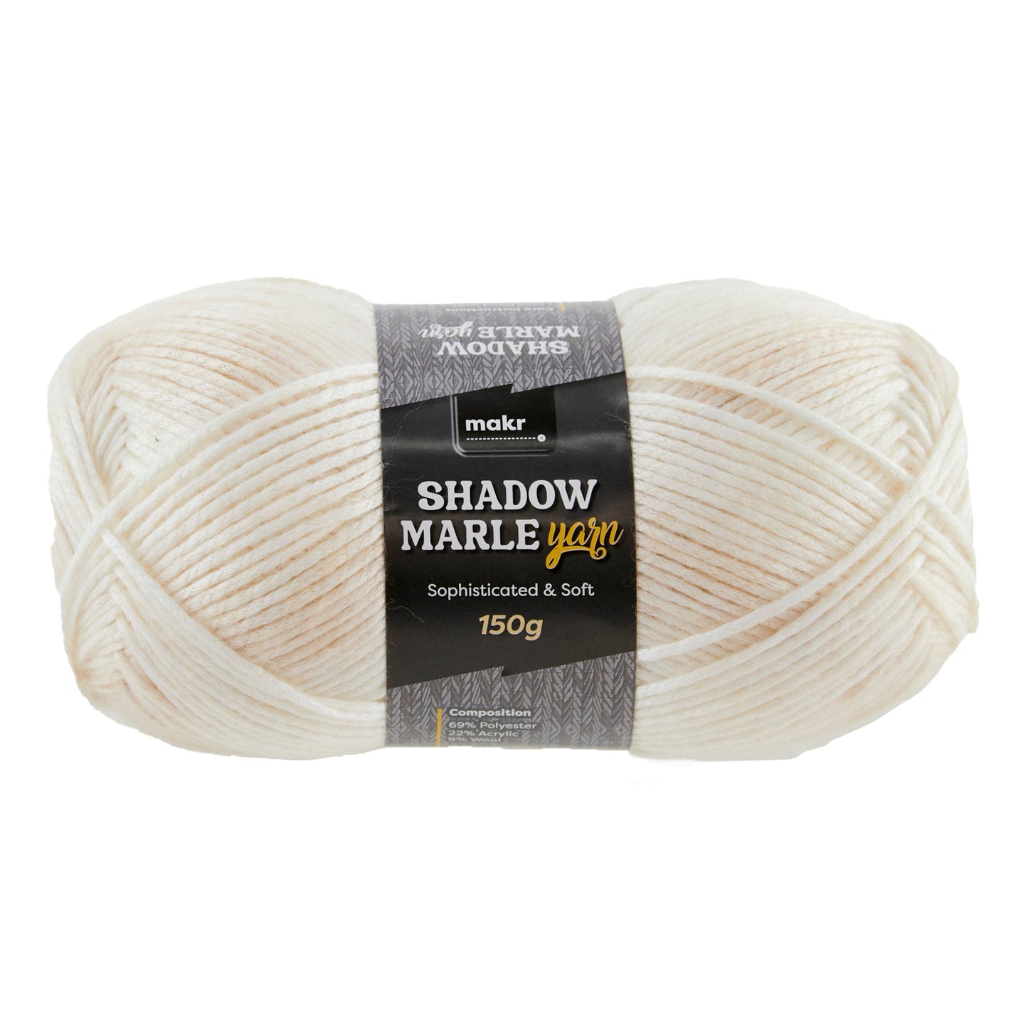 Makr Shadow Marle Crochet & Knitting Yarn, 150g Polyester Blend Yarn