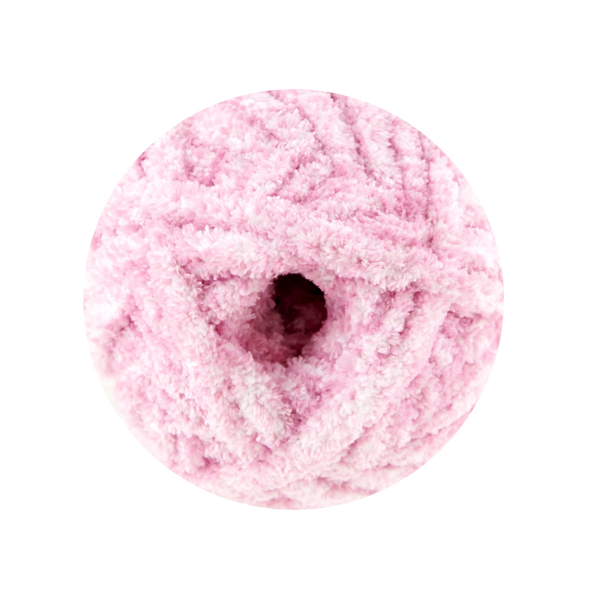 Makr Fuzzy Crochet & Knitting Yarn, Sweet Pink- 200g Polyester Yarn