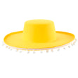 Easter Craft Hat Wide Brim with Pompom- 39cmx37cmx10cm