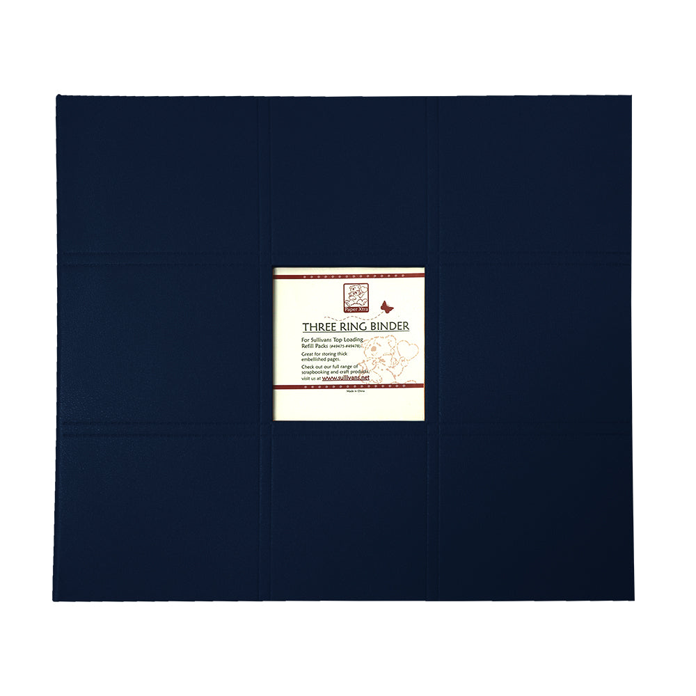 Paperxtra 3D Ring Scrapbook Binder, Navy- 12x12in