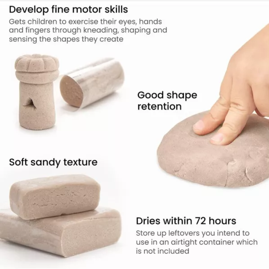 Arteza Craft Kit, Sandy Clay Sand Castle