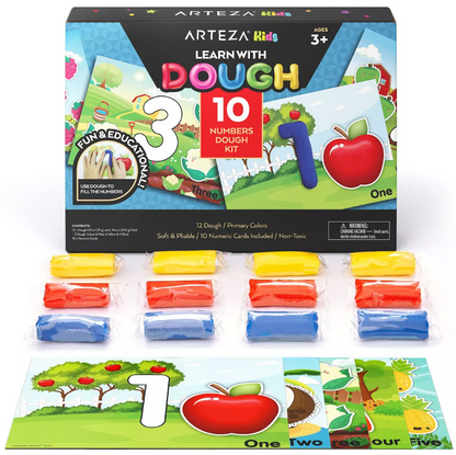 Arteza Craft Kit, Play Numeric Learn With 12 Dough Sticks