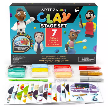 Arteza Craft Kit, Career Clay Assorted Color