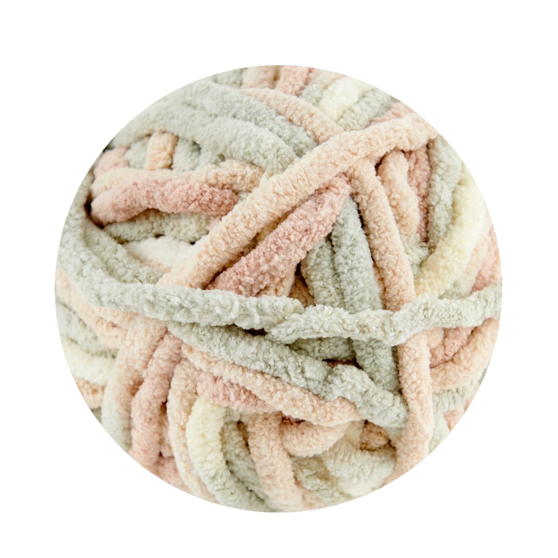 Makr Baby Blanket Crochet & Knitting Yarn, Cloud Mix Cream- 250g Polyester Yarn