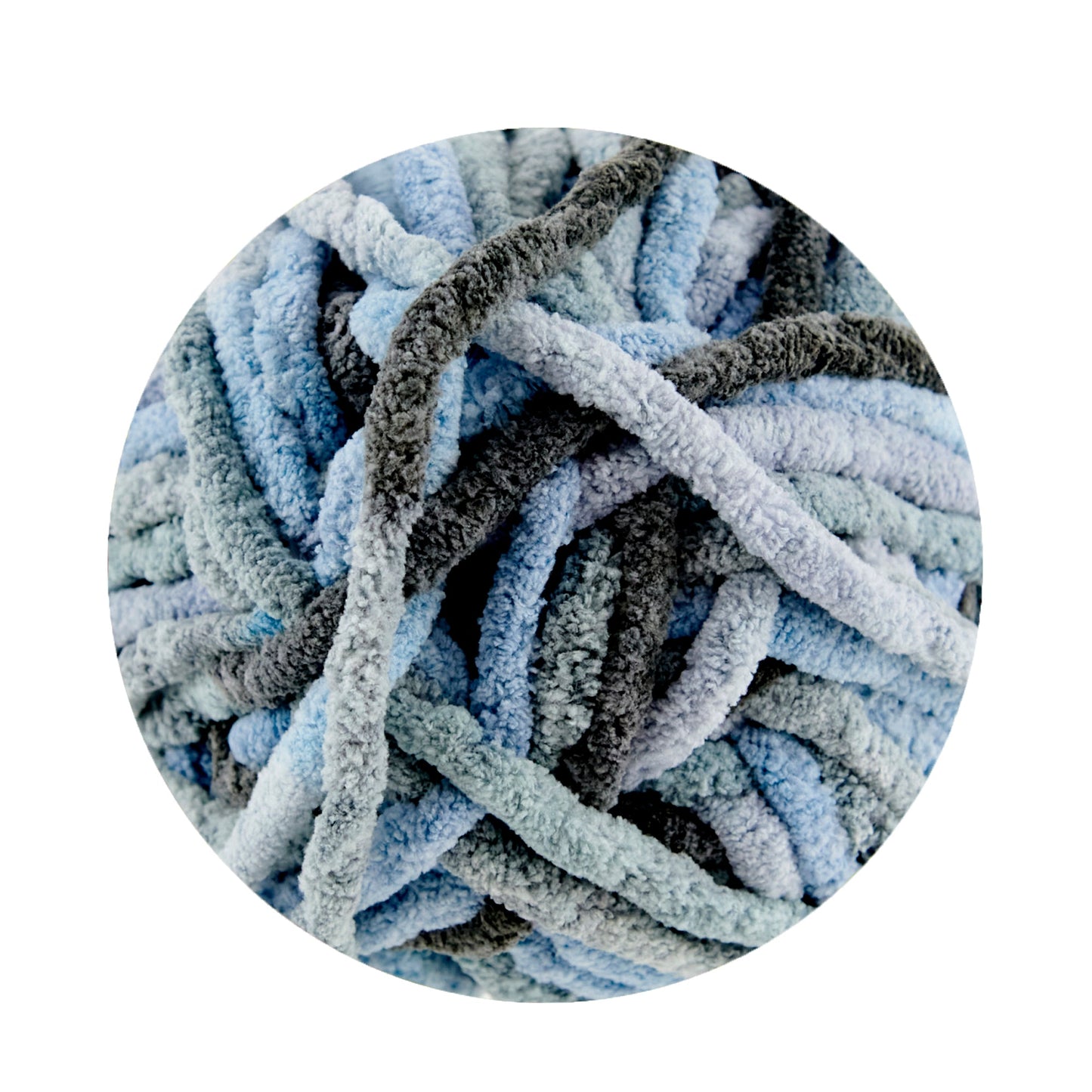 Makr Baby Blanket Crochet & Knitting Yarn, Sky Mix Blue- 250g Polyester Yarn