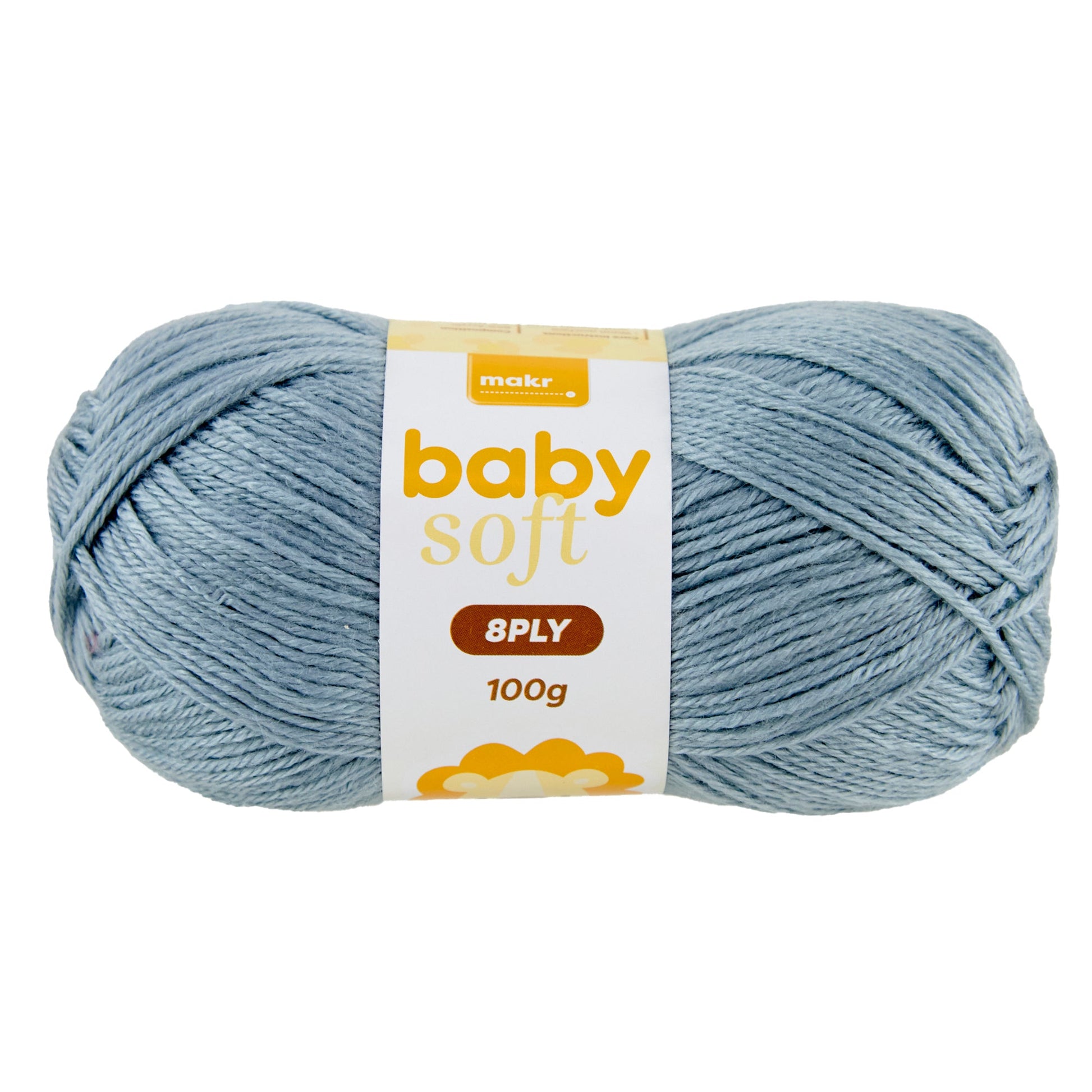 Makr Baby Soft Crochet & Knitting Yarn, Misty Green- 100g Acrylic Nylon Yarn