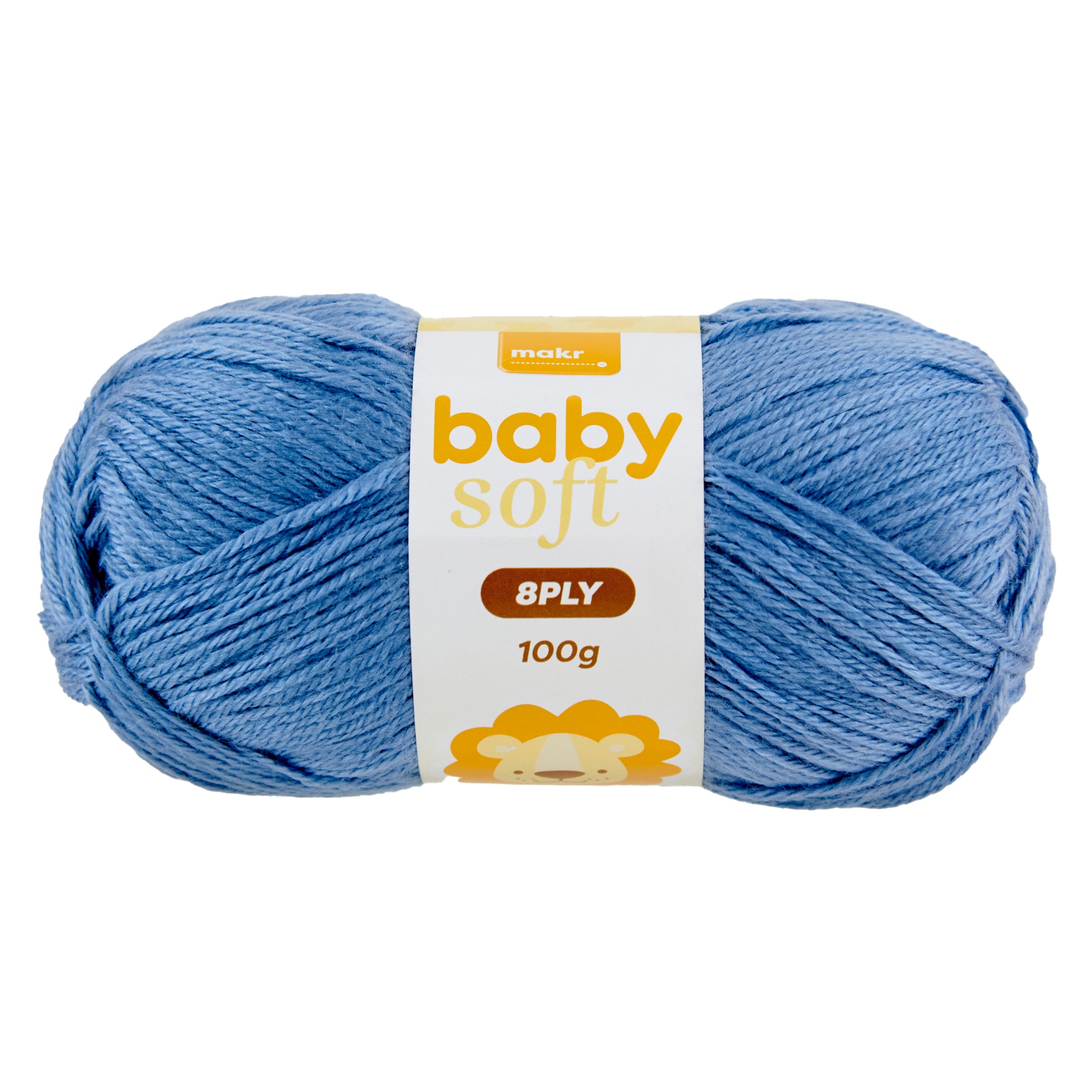 Makr Baby Soft Crochet & Knitting Yarn, Light Denim- 100g Acrylic Nylon Yarn