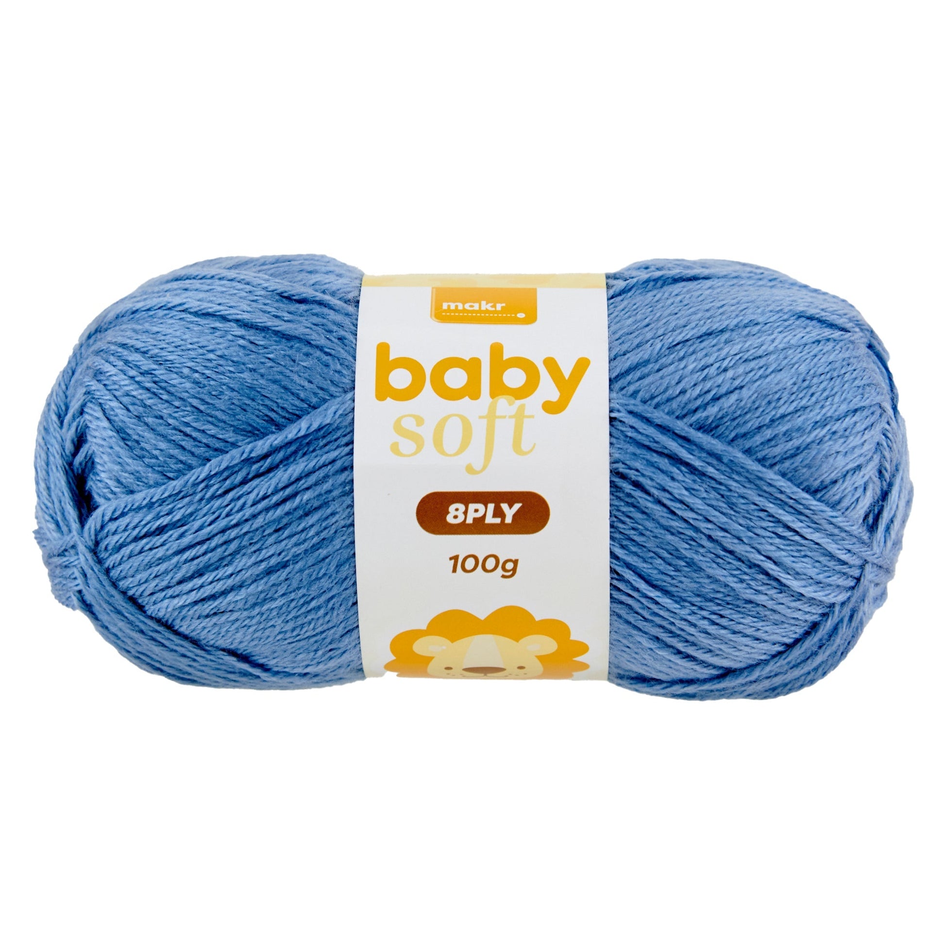 Makr Baby Soft Crochet & Knitting Yarn 8ply, 100g Acrylic Nylon Yarn