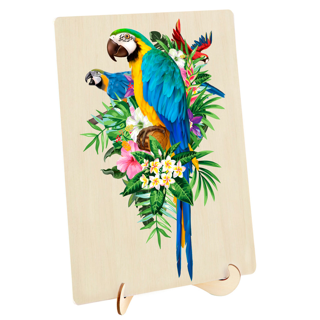 Puzzlemaster A4 Wood Display Puzzle, Macaws