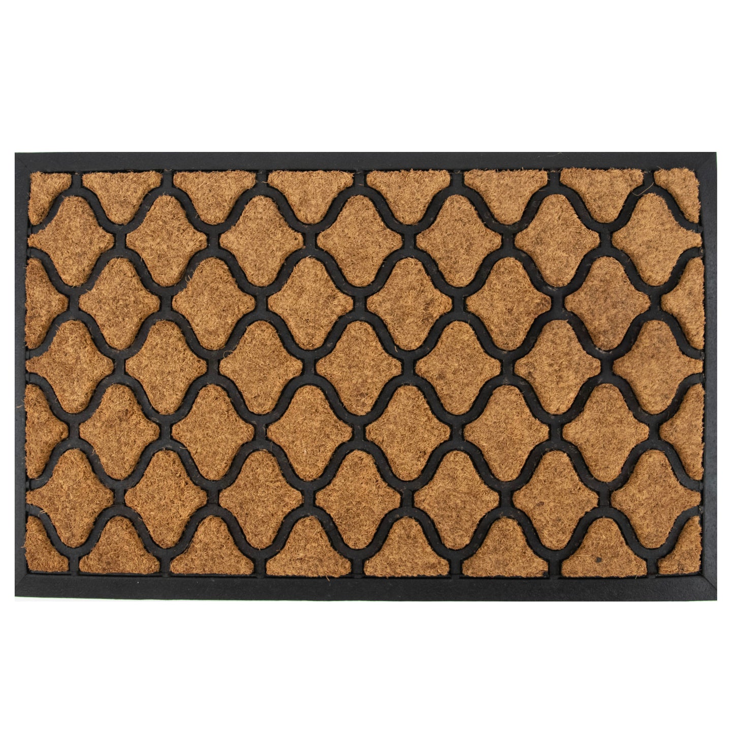 Formr Rubber Moulded Coir Brush Mat, Diamond- 40x60cm