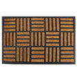 Formr Rubber Moulded Coir Brush Mat, Box Stripe- 40x60cm