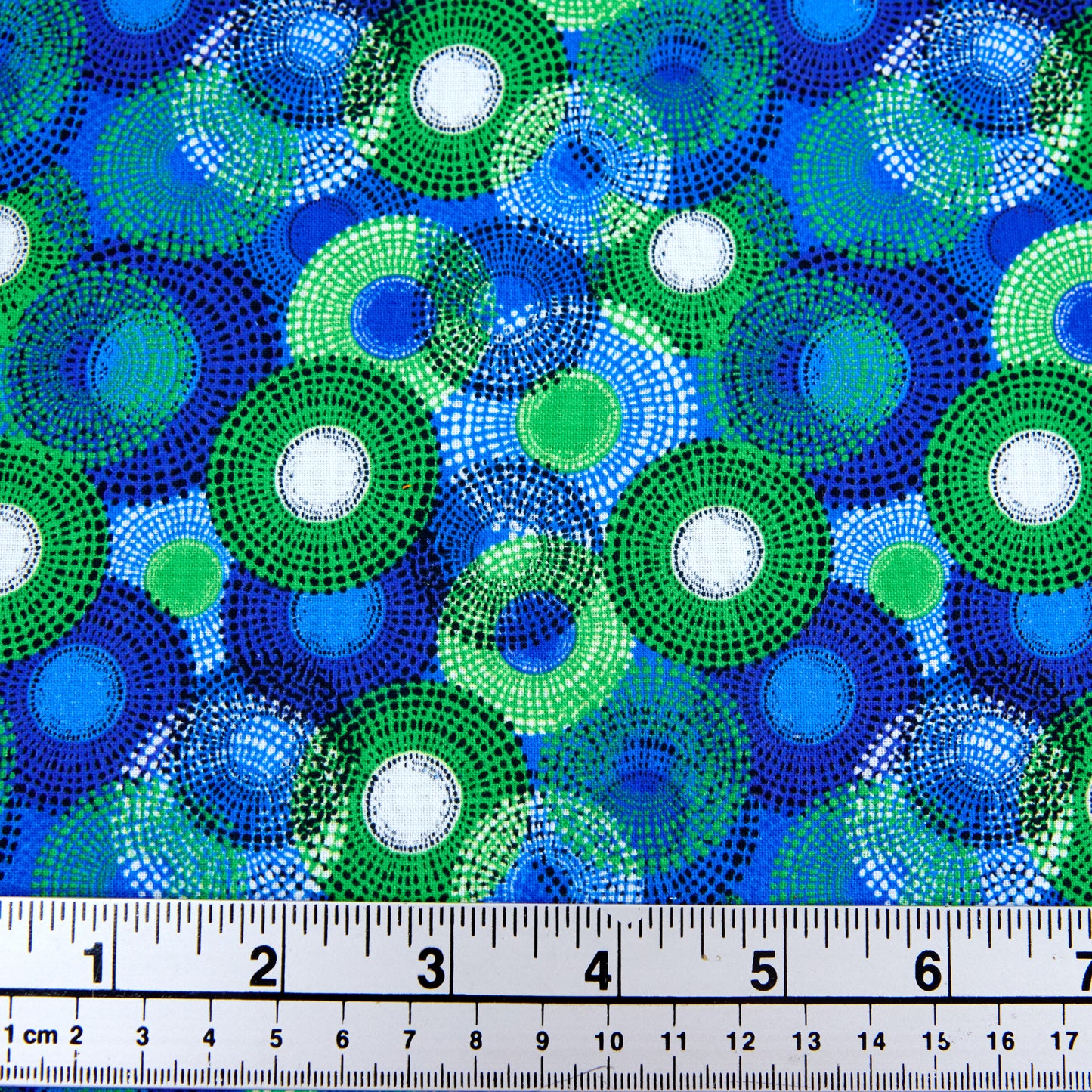 Craft Prints African Spring Fabric, Multi Blue Green - Width 112cm