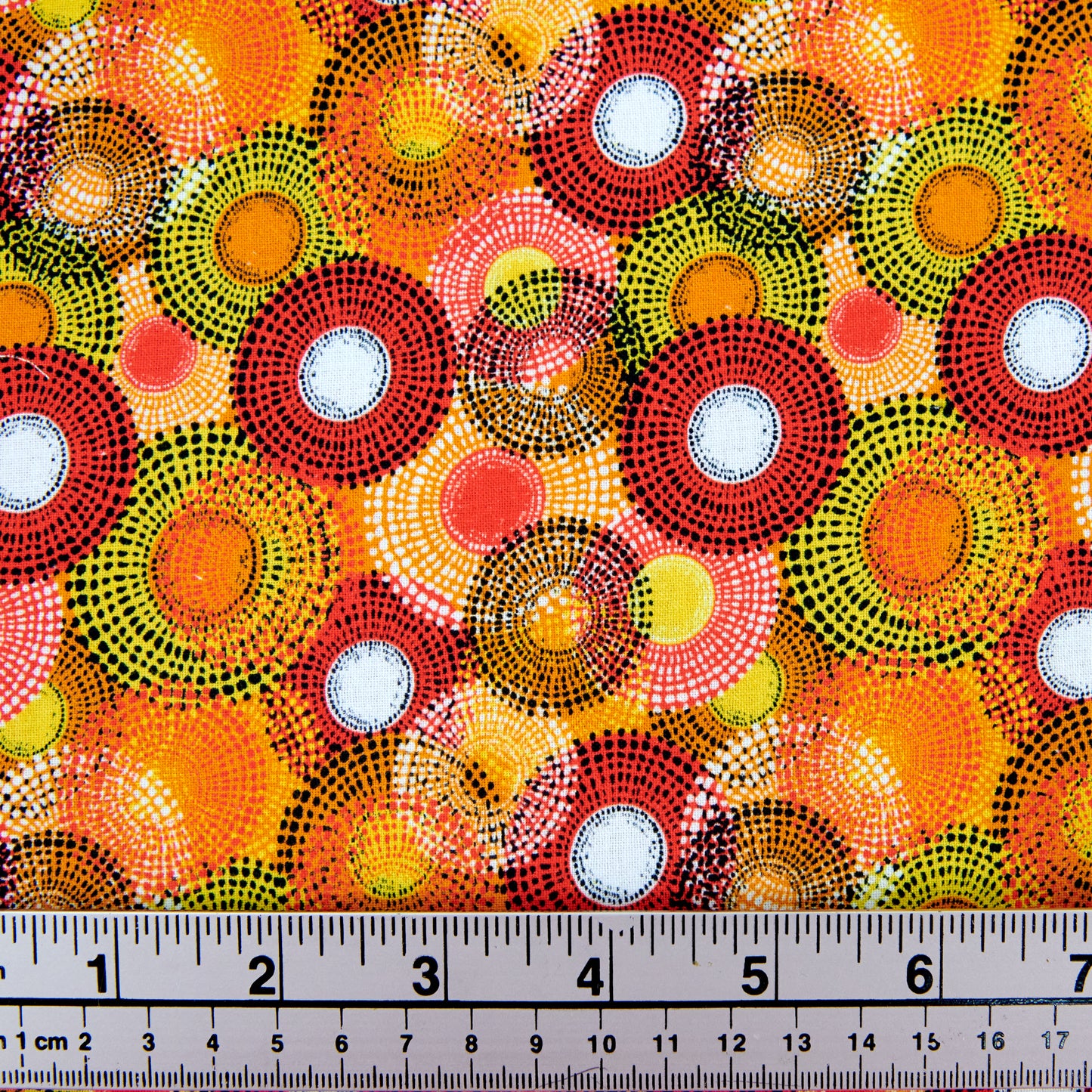 Craft Prints African Spring Fabric, Multi Orange - Width 112cm