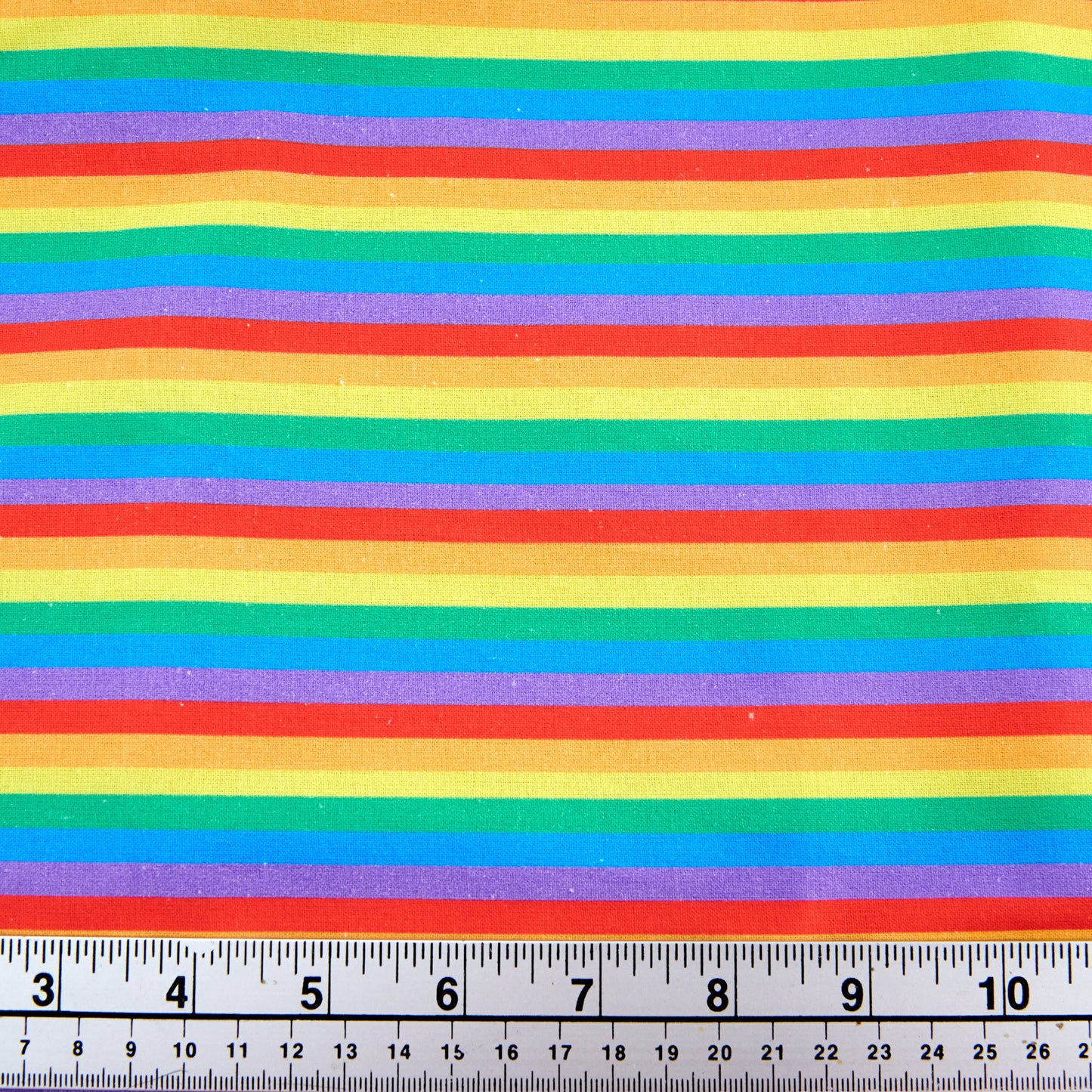 Craft Prints Pride Fabric, Stripe Rainbow- Width 112cm