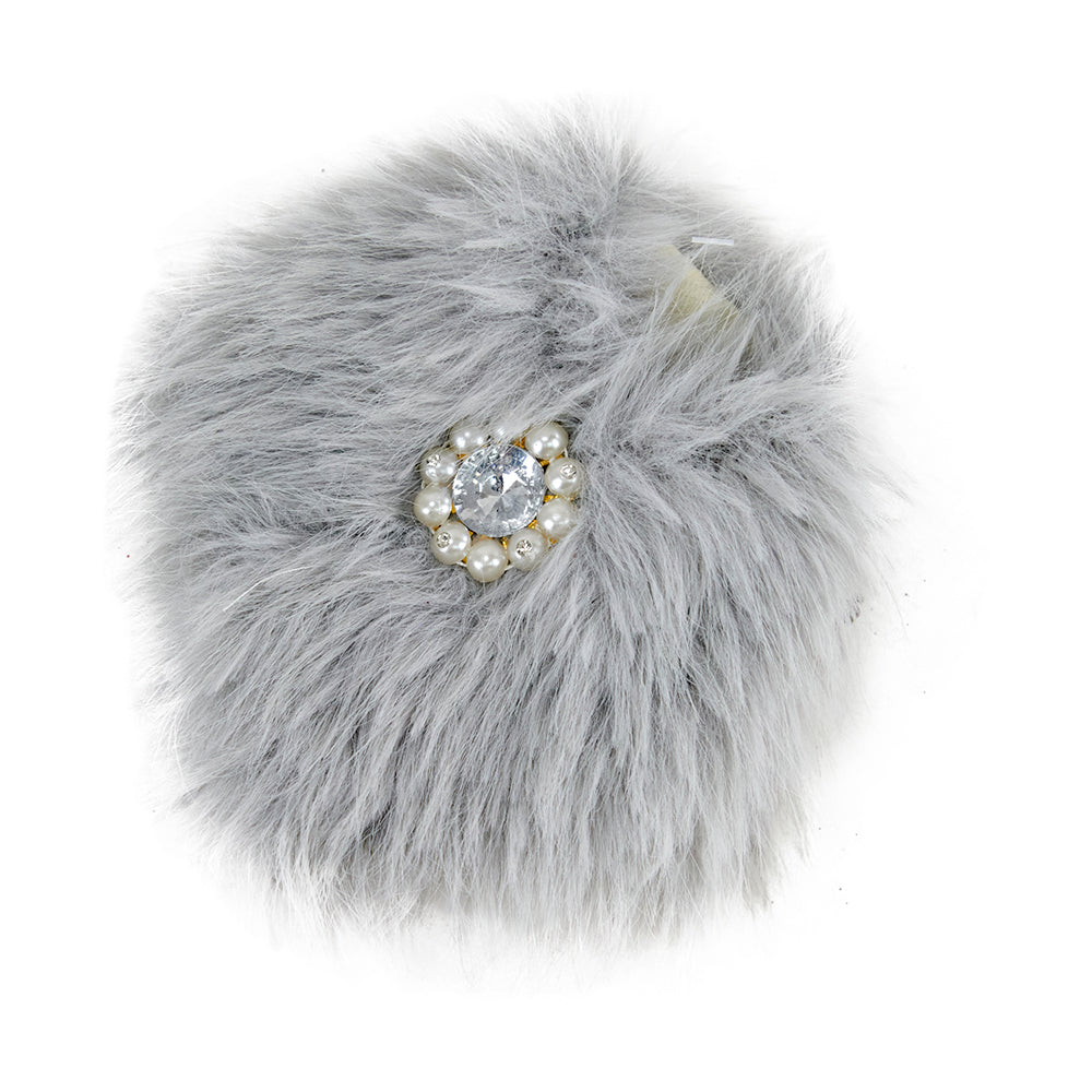 Christmas Fabric Faux Fur Bottle Covers- 3 Assorted