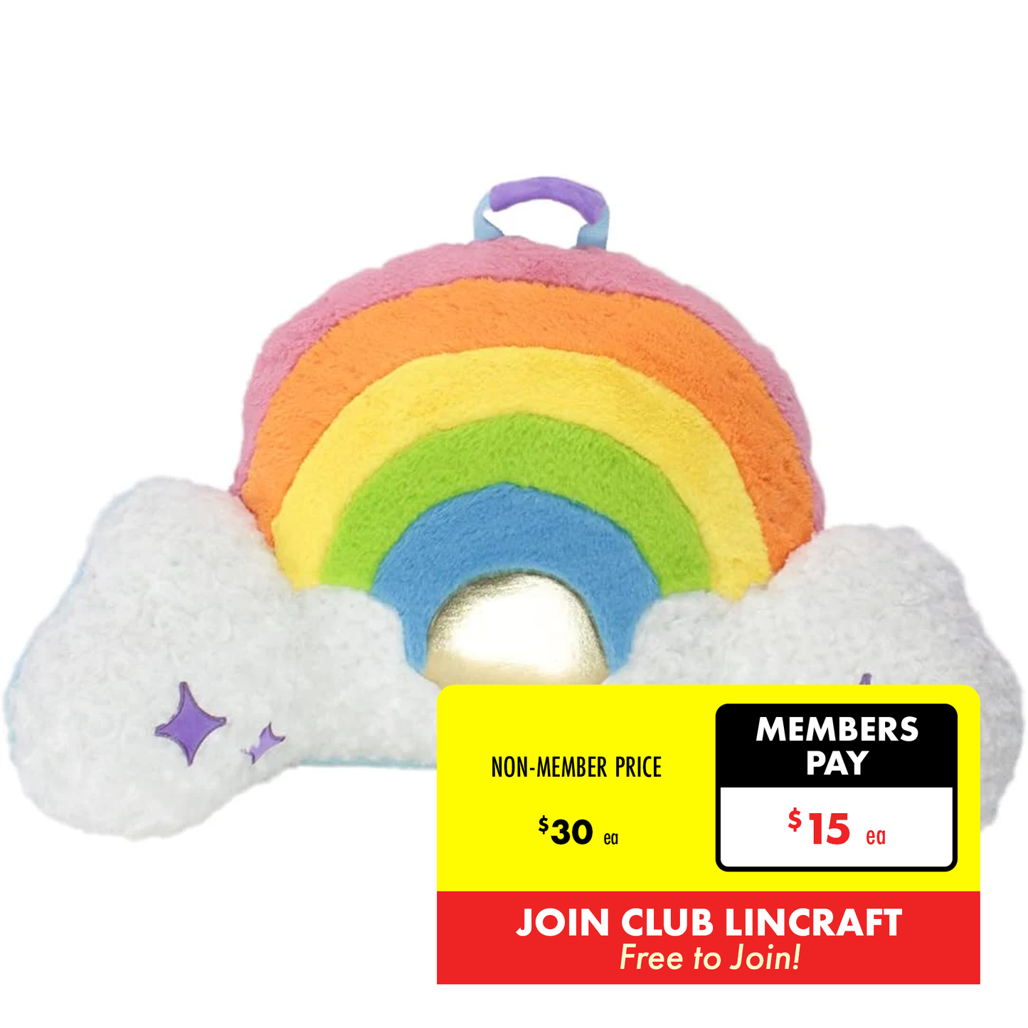 Soft Landing Nesting Nook Character Back-Rest, Rainbow