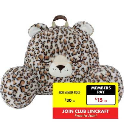 Soft Landing Nesting Nook Character Back-Rest, Leopard