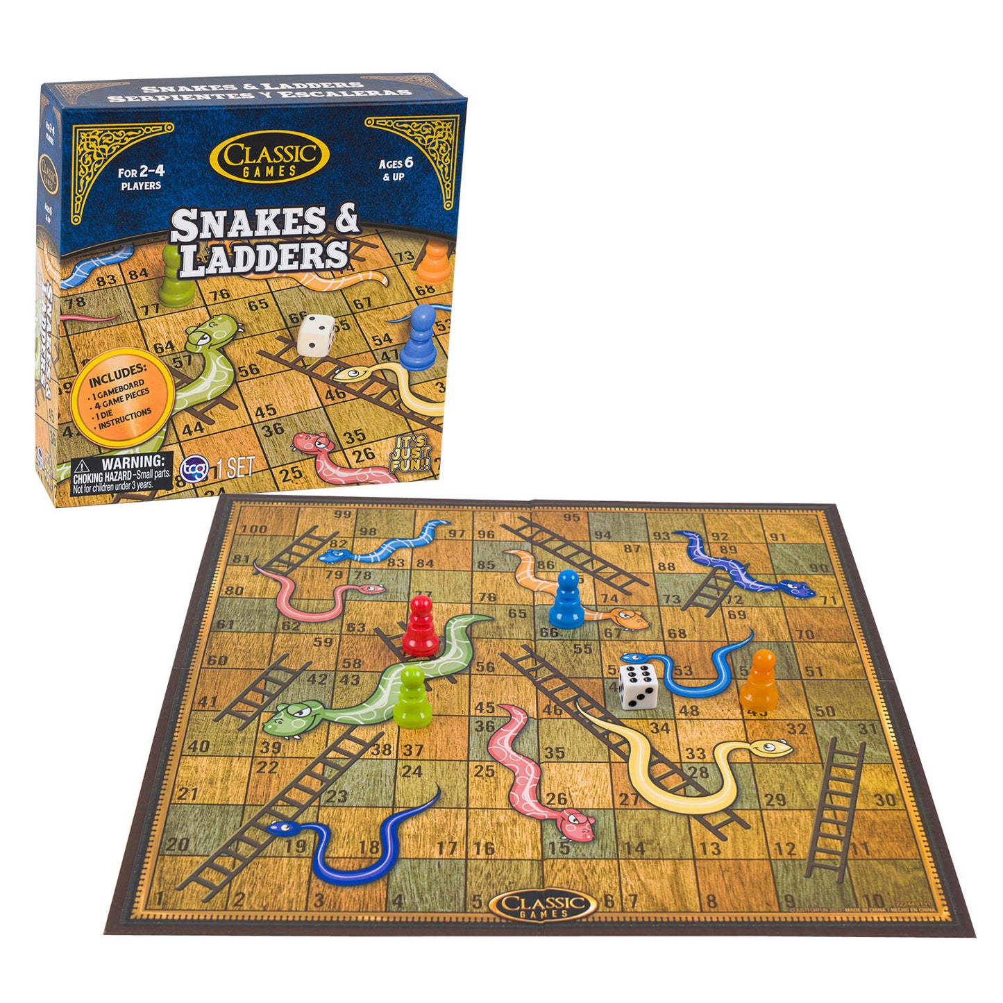 Classic Snakes And Ladders Game