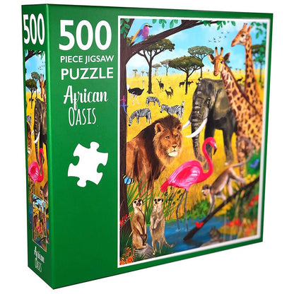 500-Piece Jigsaw Puzzle, African Oasis