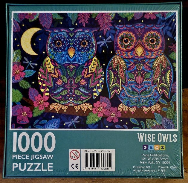 1000-Piece Jigsaw Puzzle, Wise Owls