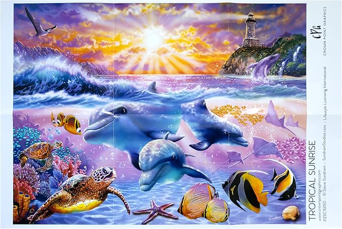 500-Piece Jigsaw Puzzle, Tropical Sunrise