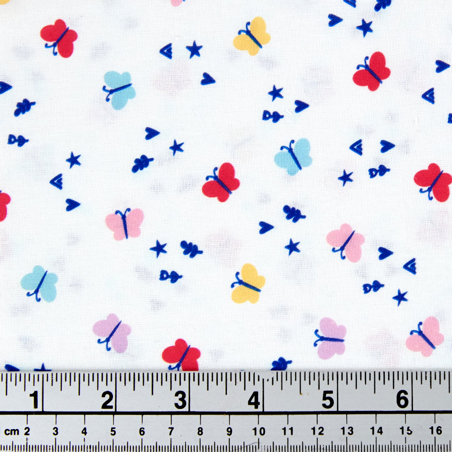 Digital Printed Quilting Fabric, White Butterfly- Width 112cm