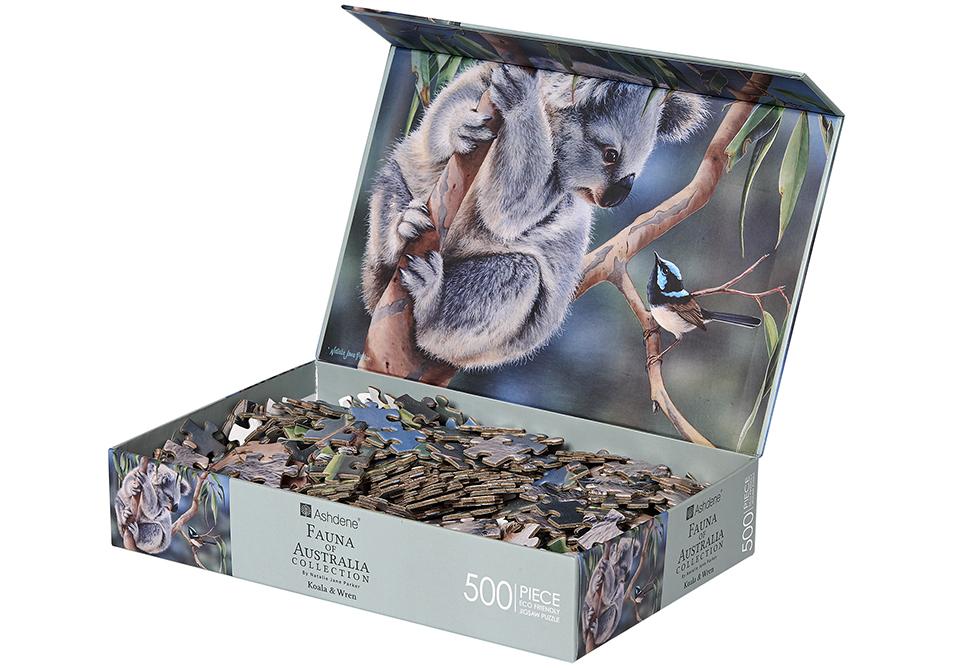 500-Piece Jigsaw Puzzle Fauna of Australia, Koala & Wren