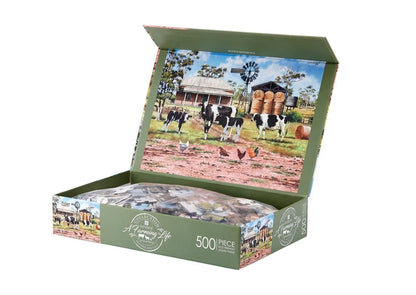 500-Piece Jigsaw Puzzle A Farming Life Mother & Calf