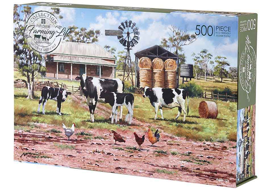 500-Piece Jigsaw Puzzle A Farming Life Mother & Calf