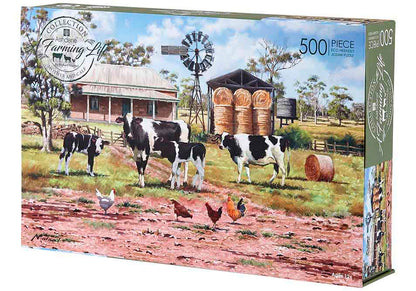 500-Piece Jigsaw Puzzle A Farming Life Mother & Calf