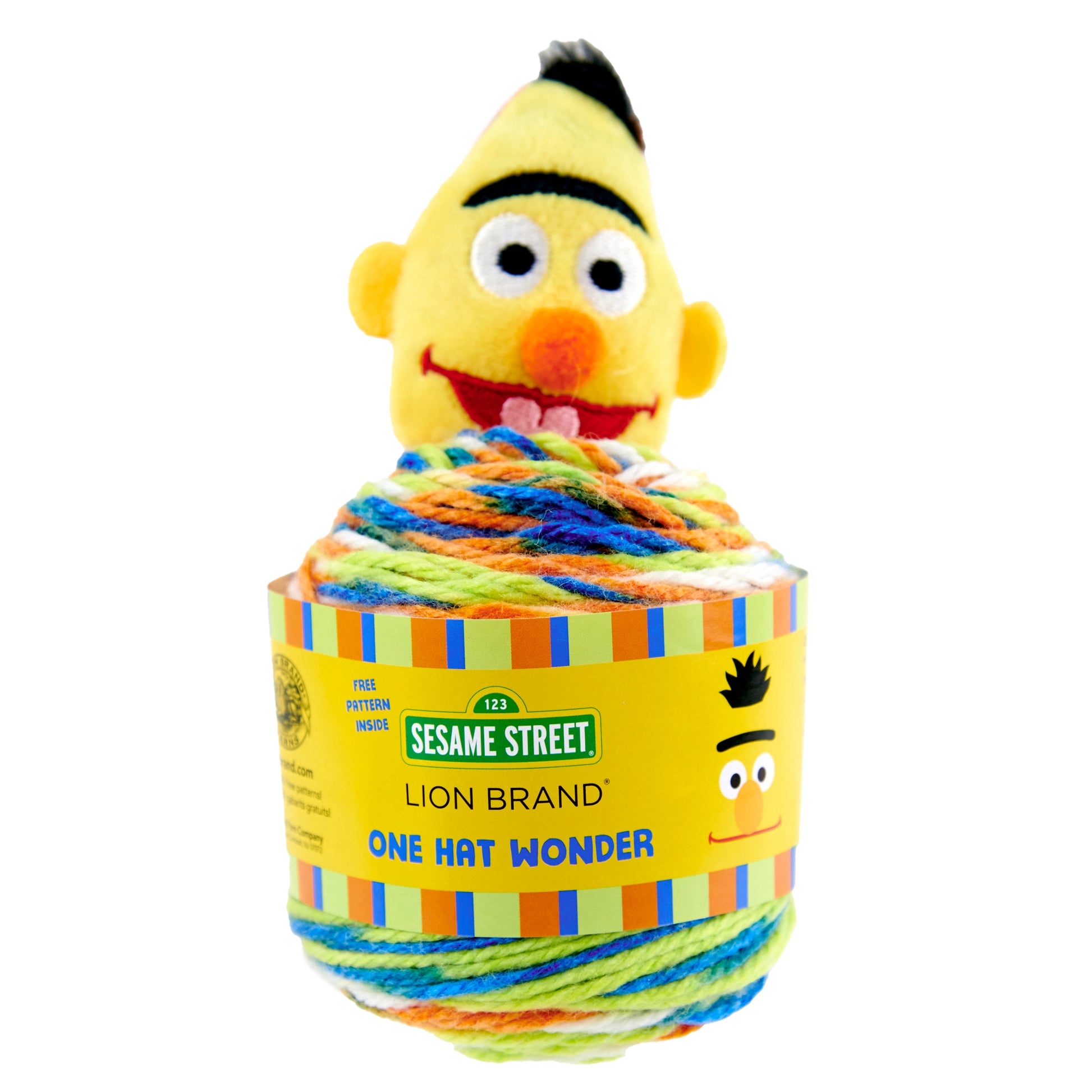 Lion Brand Sesame Street One Hat Wonder Crochet & Knitting Yarn, 70g Polyester Yarn