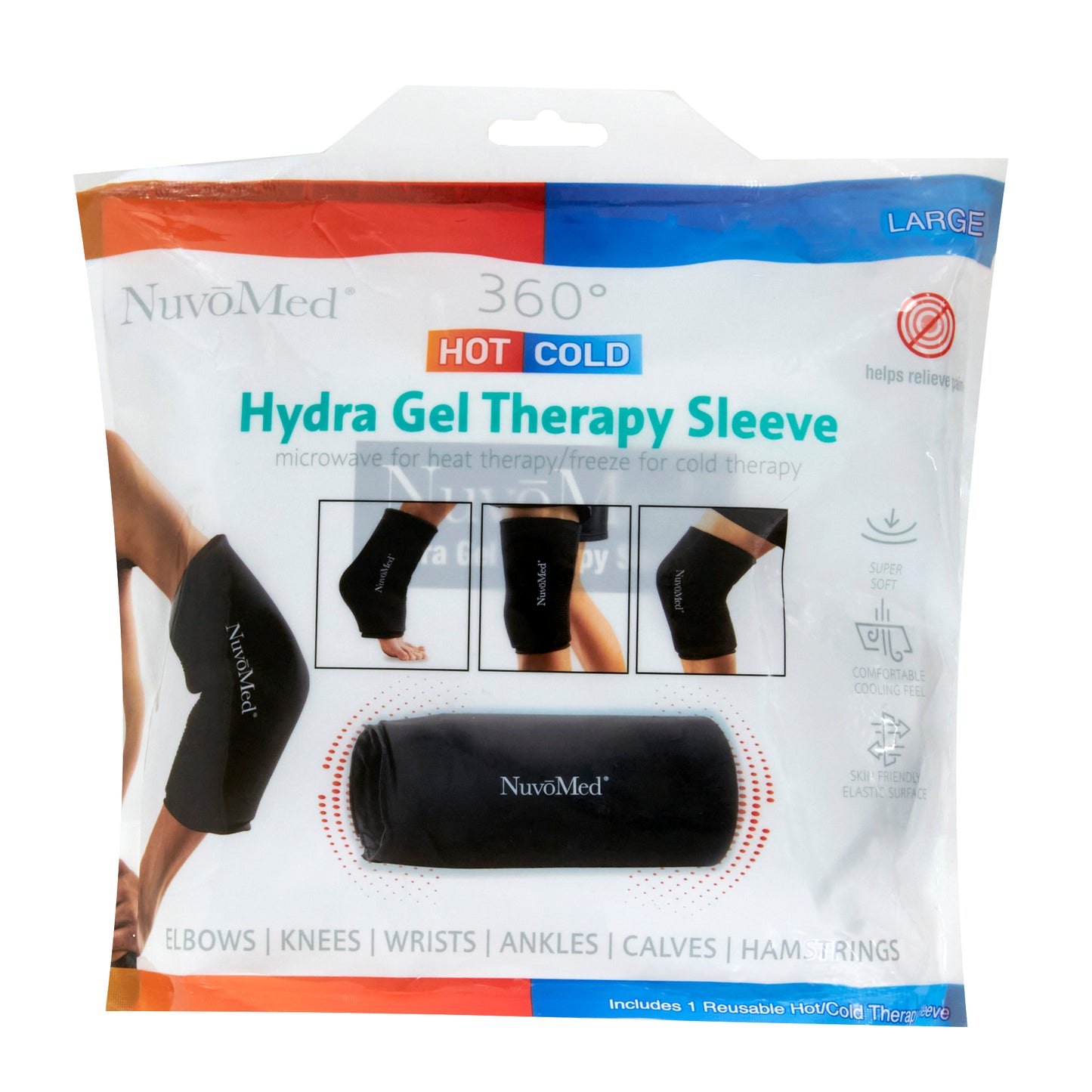 Reusable Hot/Cold Hydra Gel Compression Therapy Sleeve - Large