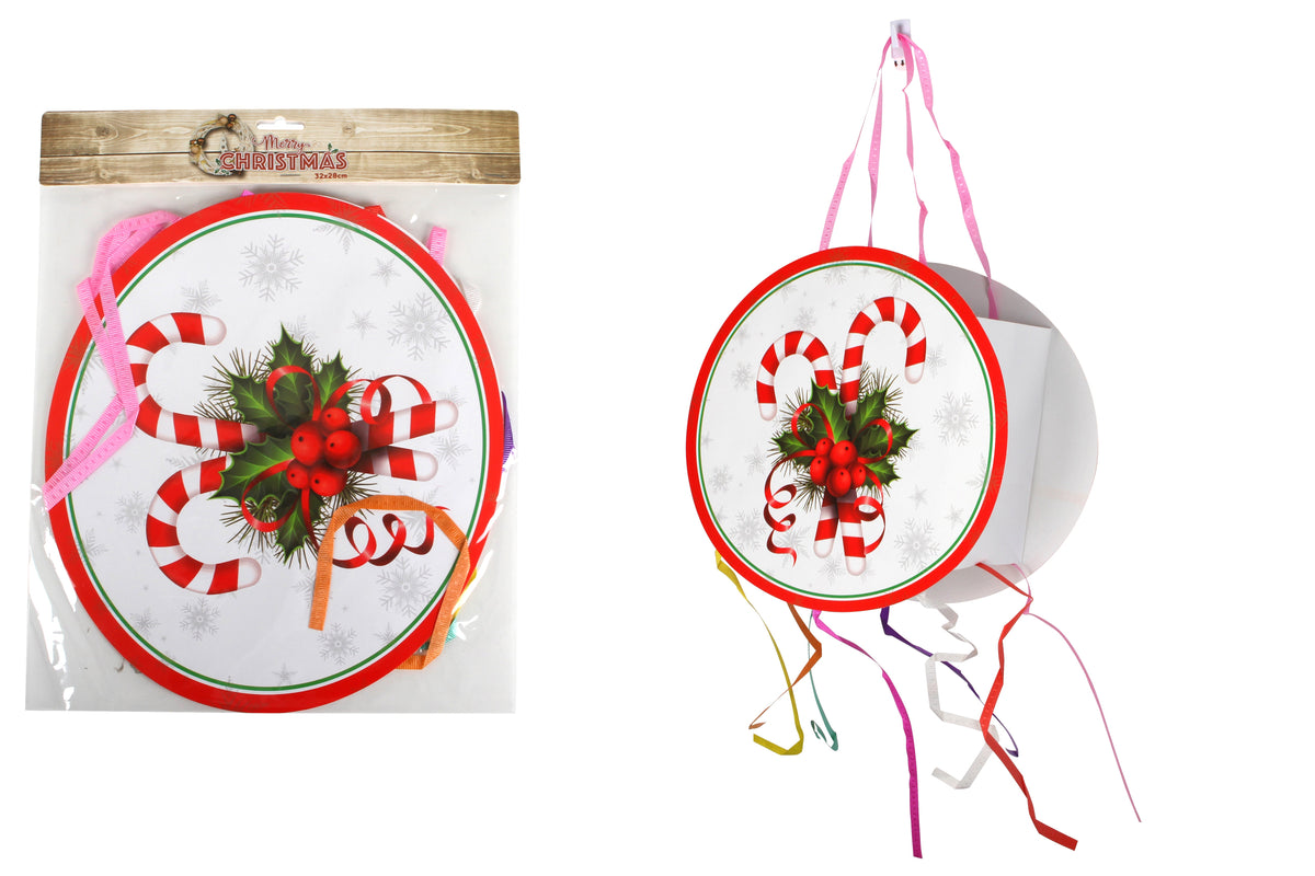 Christmas Pinata, Candy Canes- 32x38cm