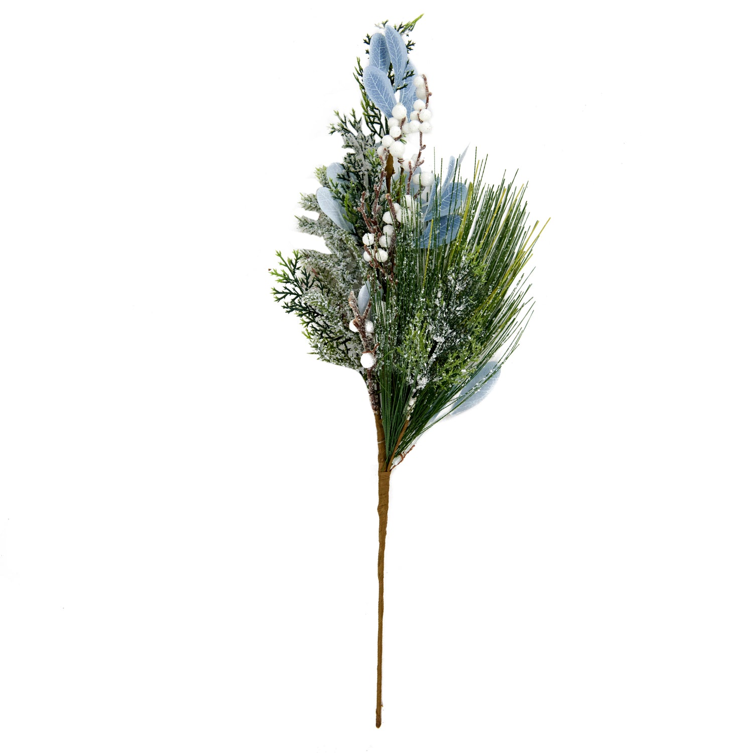 Christmas Artificial Stem Berries and Cotton- 50cm