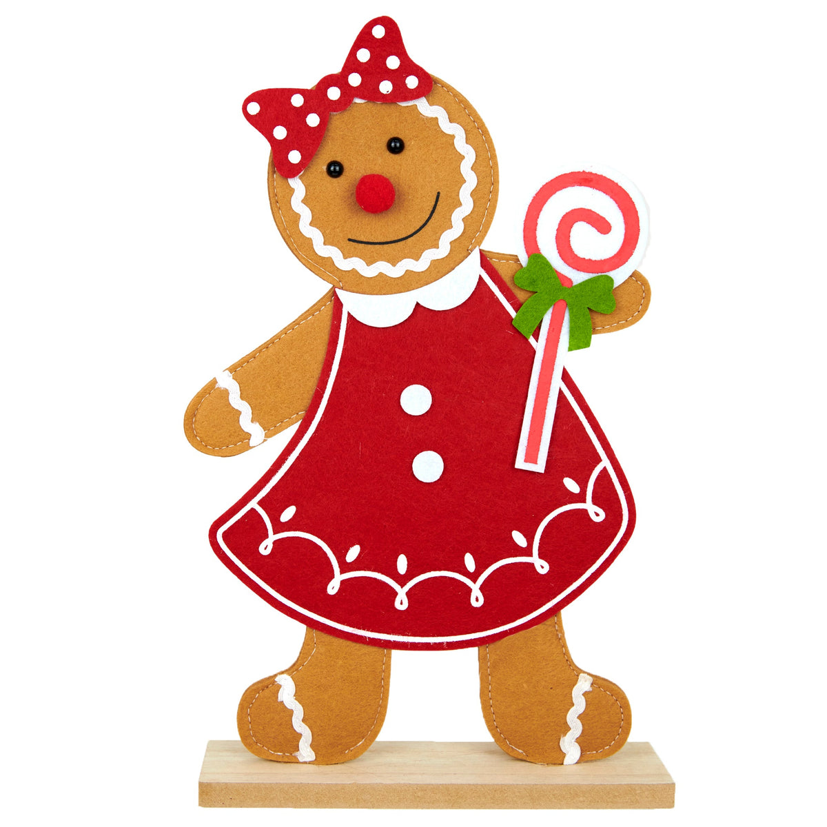 Christmas Decoration Felt, Ms Ginger- 20x36cm