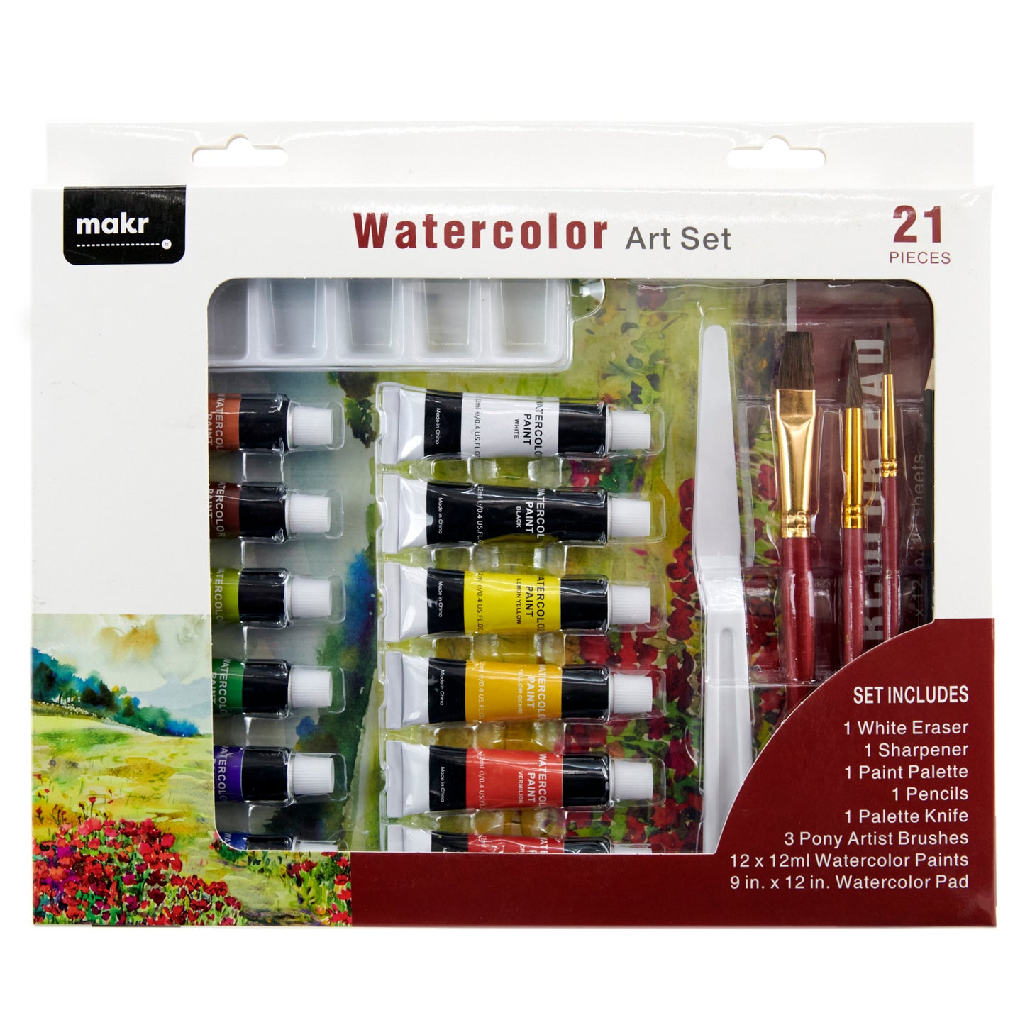 Makr Watercolour Art Set, 21pc