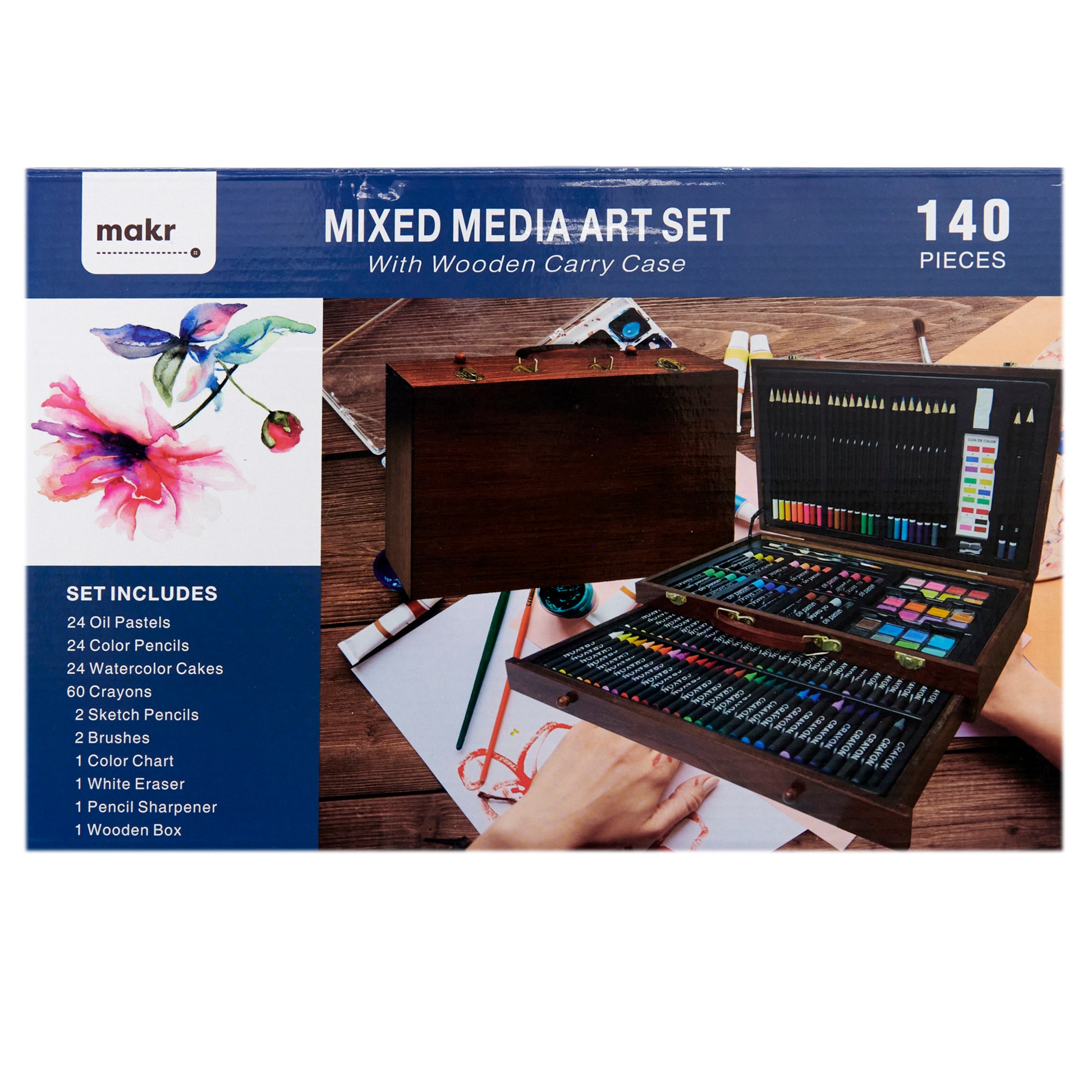 Makr Mixed Media Art Set With Cary Case, 140pc