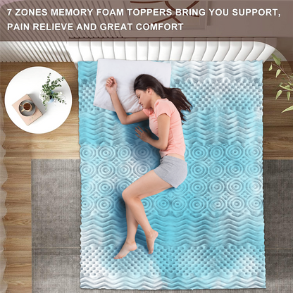 Novus 7-Zone Memory Foam Mattress Topper