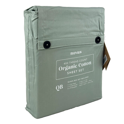 Novus 400TC Organic Cotton Sheet Set, Light Green