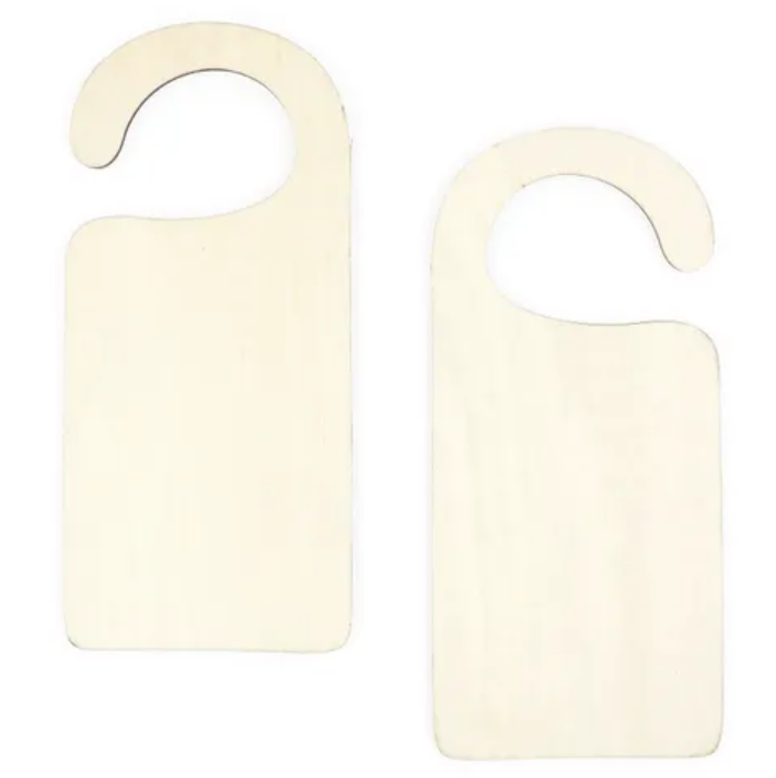 Arbee Wood Door Hanger, Natural- 2pk