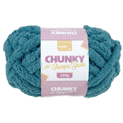 Makr Chunky Sherpa Crochet & Knitting Yarn, 226g Polyester Yarn