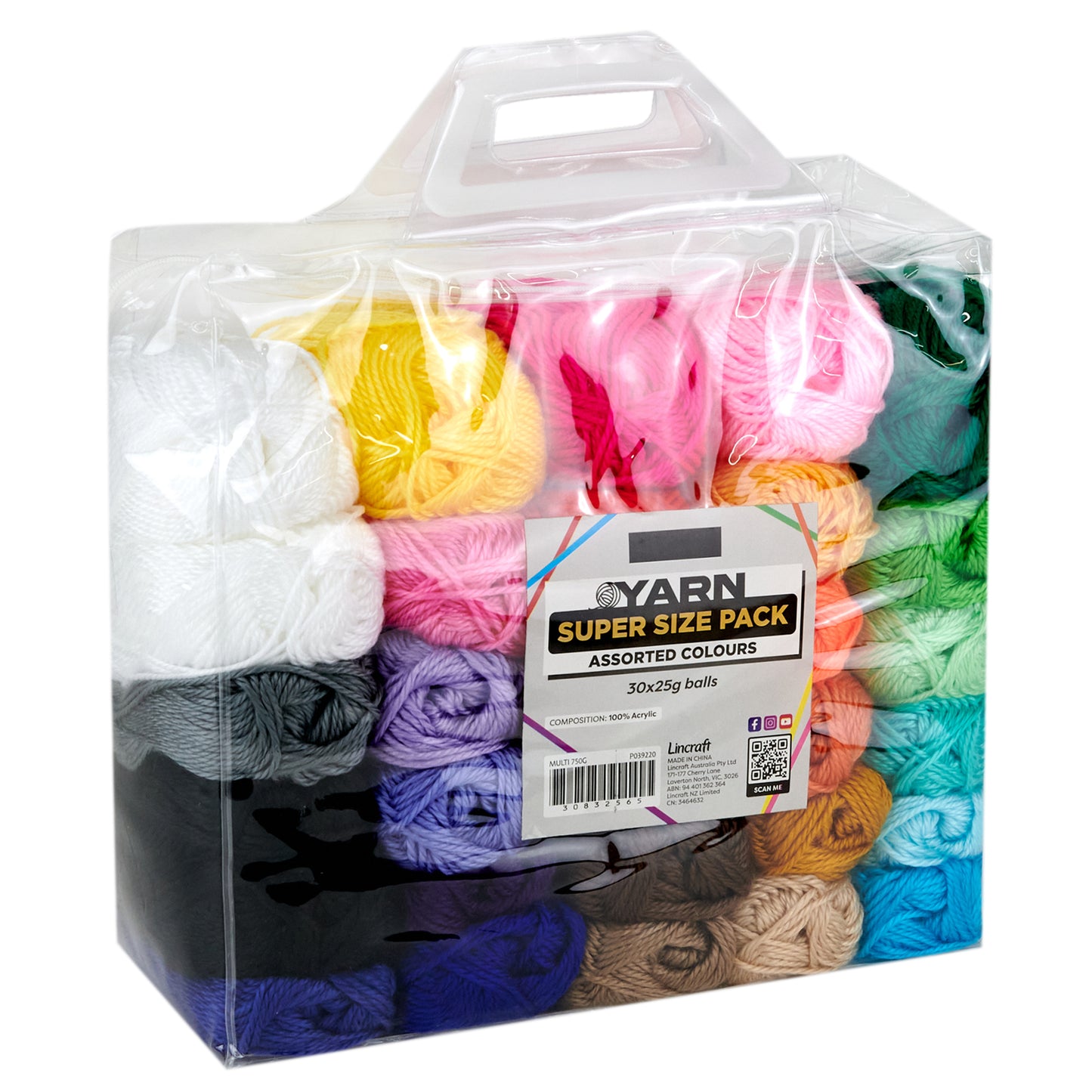 Yarn Mega Pack Crochet & Knitting Yarn, Assorted Colors-  Acrylic Yarn