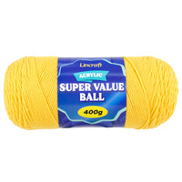 Acrylic Super Value Ball Crochet & Knitting Yarn, 400g Acrylic Yarn