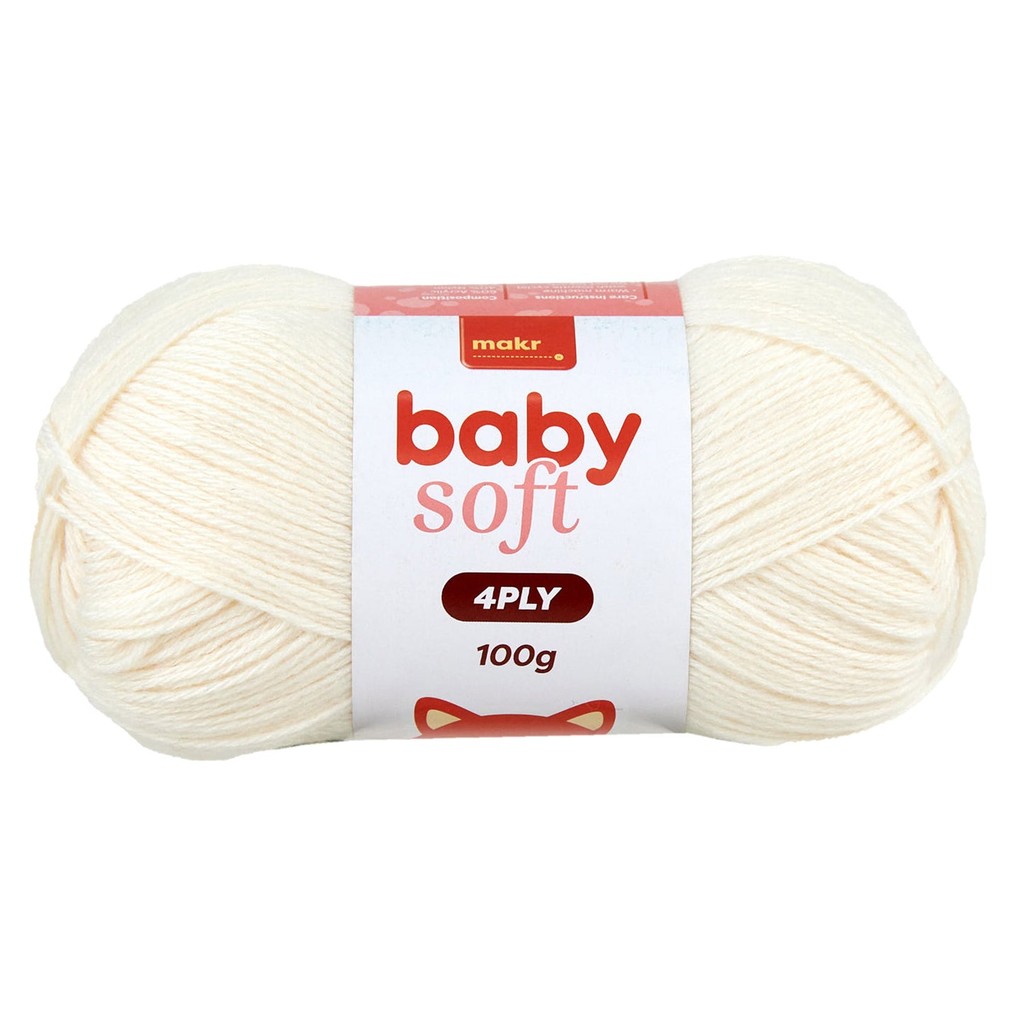 Makr Baby Soft Crochet & Knitting Yarn 8ply, 230m Acrylic Nylon Blend Yarn