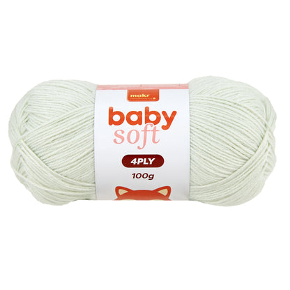 Makr Baby Soft Crochet & Knitting Yarn 4ply, 230m Acrylic Nylon Blend Yarn