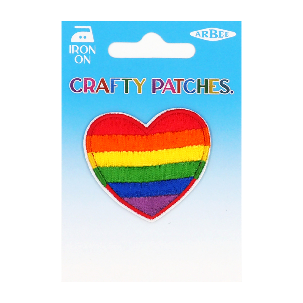 Arbee Crafty Patch, Pride Heart- 1pc