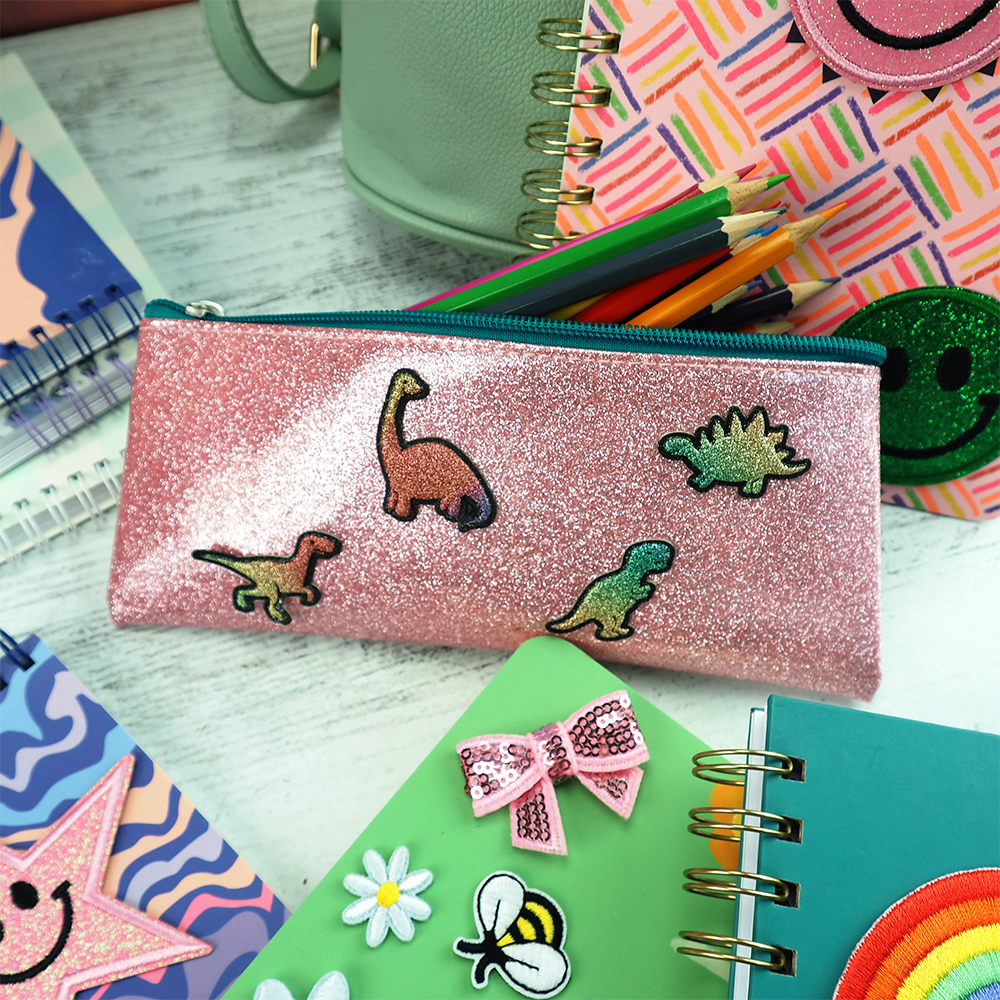 Arbee Crafty Patch, Rainbow Glitter Dinosaurs- 4pc