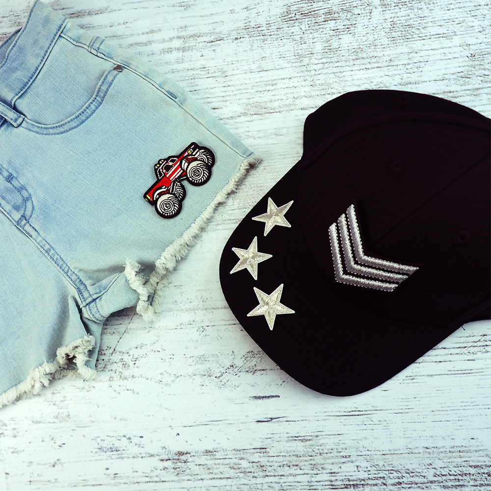 Arbee Crafty Patch, Military Silver Stars- 3pc