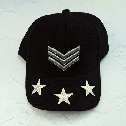 Arbee Crafty Patch, Military Silver Stars- 3pc